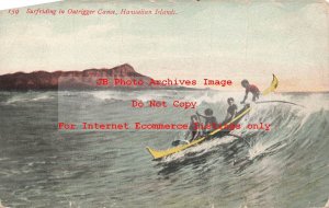 HI, Waikiki, Hawaii, Outrigger Canoe, Surfriding, Island Curio Pub No 159