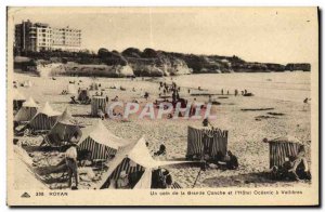 Old Postcard Royan A Corner of the Grande Conche and The Oceanic Hotel Vallieres