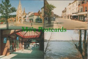 Northamptonshire Postcard - Daventry High Street, Market Place, Park  RR19929