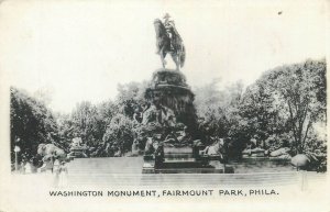 United States Philadelphia Washington Monument Fairmount Park photo postcard