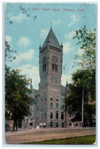 1911 Court House Exterior Roadside Trees Ottumwa Iowa IA Posted Vintage Postcard 