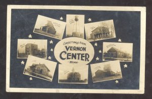 RPPC VERNON CENTER MINNESOTA RAILROAD DEPOT MULTI VIEW REAL PHOTO POSTCARD