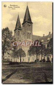 Old Postcard Maredsous Abbey Church Entree