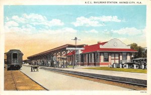 Haines City Florida ACL Railroad Station Vintage Postcard AA65982