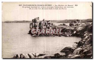 Old Postcard Ploumanac pm Perros Guirec The Rocks Squevel