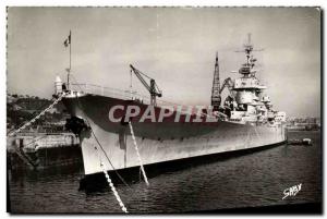 VINTAGE POSTCARD Boat Brest War the Armor Jean Bart