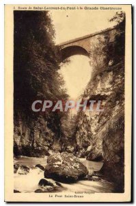 Old Postcard Saint Laurent Route du Pont Grande Chartreuse