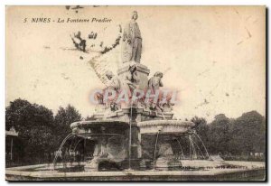 Nimes Old Postcard The Fountain Pradier