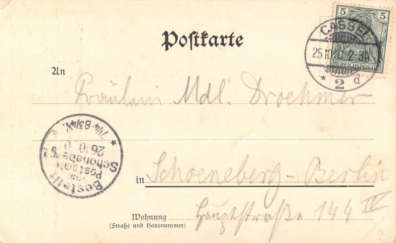 A627 Germany 1901 Kassel Wilhelmshoehe Cascaden Waterfall postcard