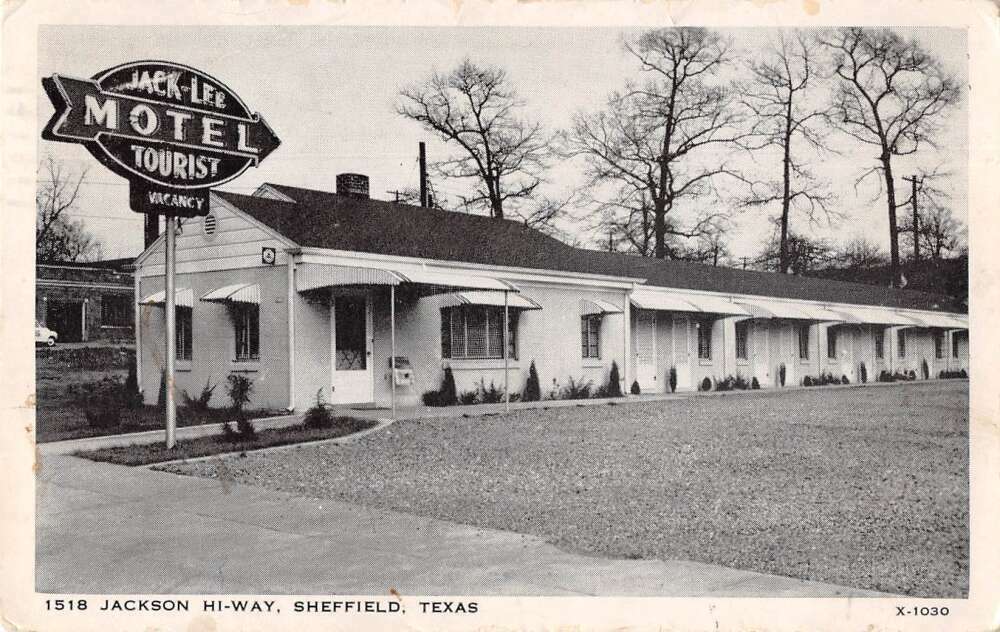 Sheffield Texas Jackson HiWay Jack Lee Motel Vintage Postcard AA37732