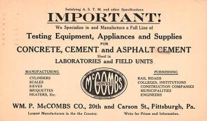 WM P McCombs Co Advertising 1927 