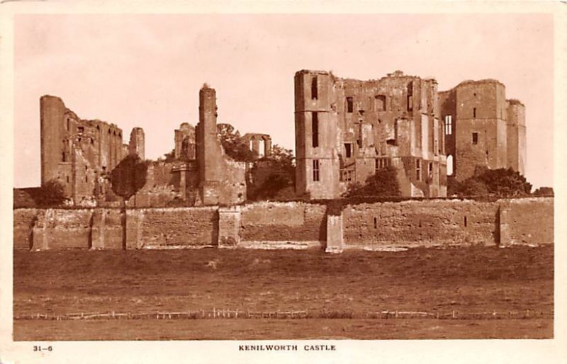 Kenilworth Castle Scotland, UK Writing on back 