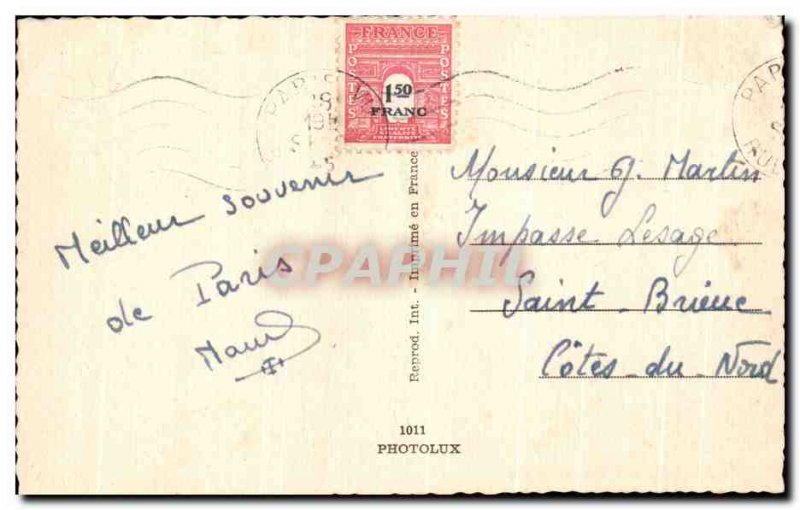 Old Postcard Paris Champs Elysees