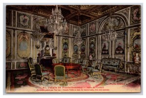 Consell Hall Panels Painted by Van Loo Fontainebleau Palace France Postcard U24
