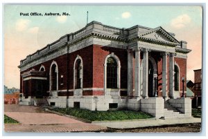 c1910's Post Office Building Auburn South Poland Maine ME Antique Postcard