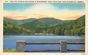 Vintage Lake Bath House Vogel State Park Linen Near Blairsville GA P588 X 