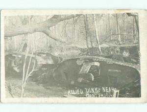 old rppc MILITARY - ALLIED WWI TANK i1985