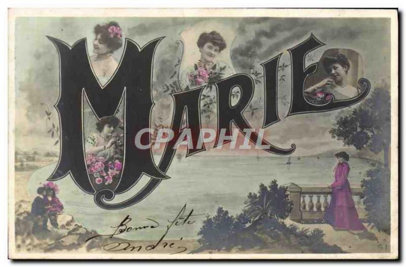 Old Postcard Fancy Marie Surname