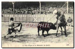 Old Postcard Bullfight Bullfight A matador in spades and Quite