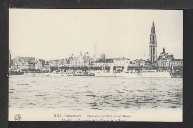 Panorama,Antwerp,Belgium Postcard 