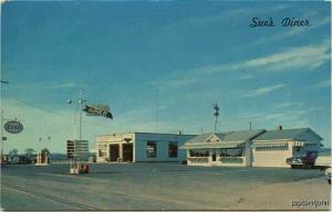 Gettysburg PA Diner Esso Gas Old Cars Postcard