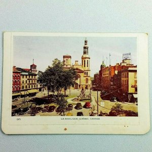 Vintage Postcard La Basilique Quebec Canada 1674 Cathedral