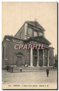 Old Postcard Amiens L & # 39Eglise Saint Jacques