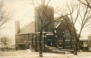 Postcard 1921 Iowa Red Oak Montgomery Congregational Church Religion 24-50 09