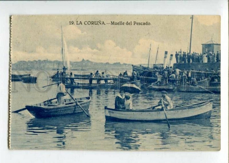 3106177 SPAIN La Coruna Muelle del Pescado Vintage PC