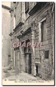 Postcard Old House Pertuis the fourteenth century called Queen Jane Street Be...