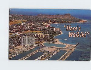 Postcard Here's Waikiki, Honolulu, Hawaii