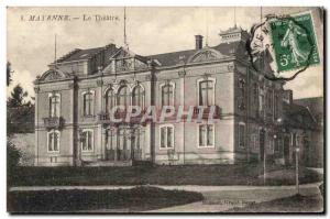 Old Postcard Mayenne the theater