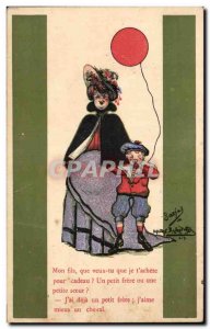 Old Postcard My son whom do you want me to buy gift t