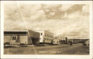 Dawson Creek BC Street View Real Photo Postcard