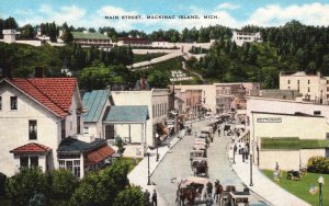 Vintage Postcard Main Street Restaurant Old Fort Mackinac Island Michigan Frank