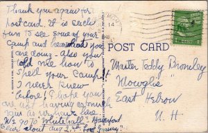 Postcard Bathing Beach and Lake Looking South Eagles Mere PA 1948