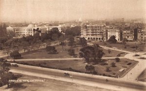 India Bird's Eye View Calcutta vintage postcard