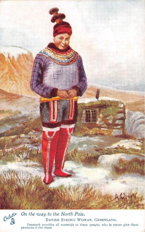 B84750 danish eskimo woman types folklore  greenland groenland