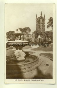 cu1688 - St Peter's Church , Wolverhampton , Staffordshire - postcard