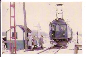 Train at Raulway Station in Winter, Port Stanley, Ontario