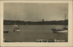 Harwichport Cape Cod MA Wychmere Harbor Handmade Drawing on Back RPPC