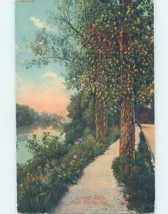 Divided-back LOVERS LANE Fort Wayne Indiana IN AD8403