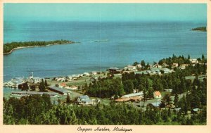 Postcard Copper Harbor From Brockway Mountain Drive Keweenawland Michigan MI