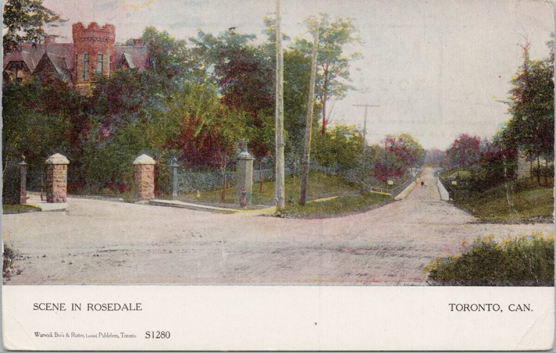 Toronto Ontario Scene in Rosedale Warwick Bros & Rutter Postcard G96