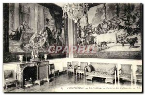 Compiegne Old Postcard The Castle Gallery tapestries