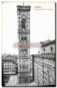 Old Postcard Firenze Gampanile Del Duomo