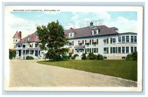 1929 Rutland City Hospital Exterior View Rutland Vermont VT Vintage Postcard