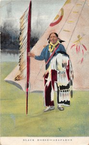 G21/ Native American Indian Postcard c1910 Black Horse Arapahoe 21