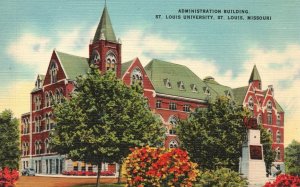 Vintage Postcard Administration Building St. Louis University Missouri MO