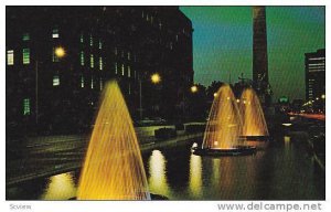 University Avenue at Night, Gardens and Fountains, South African War Memorial...